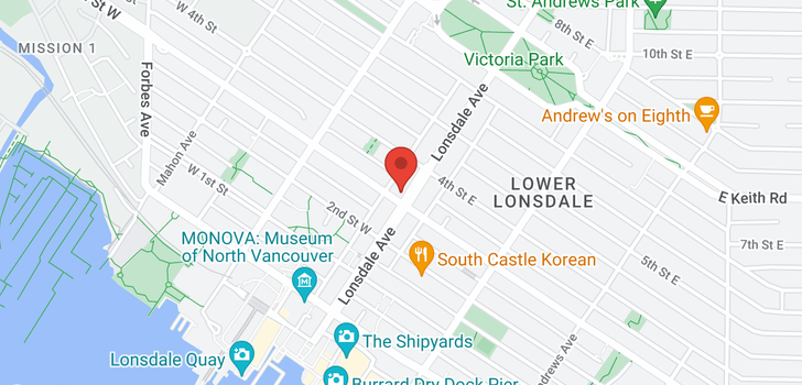 map of 404 305 LONSDALE AVENUE